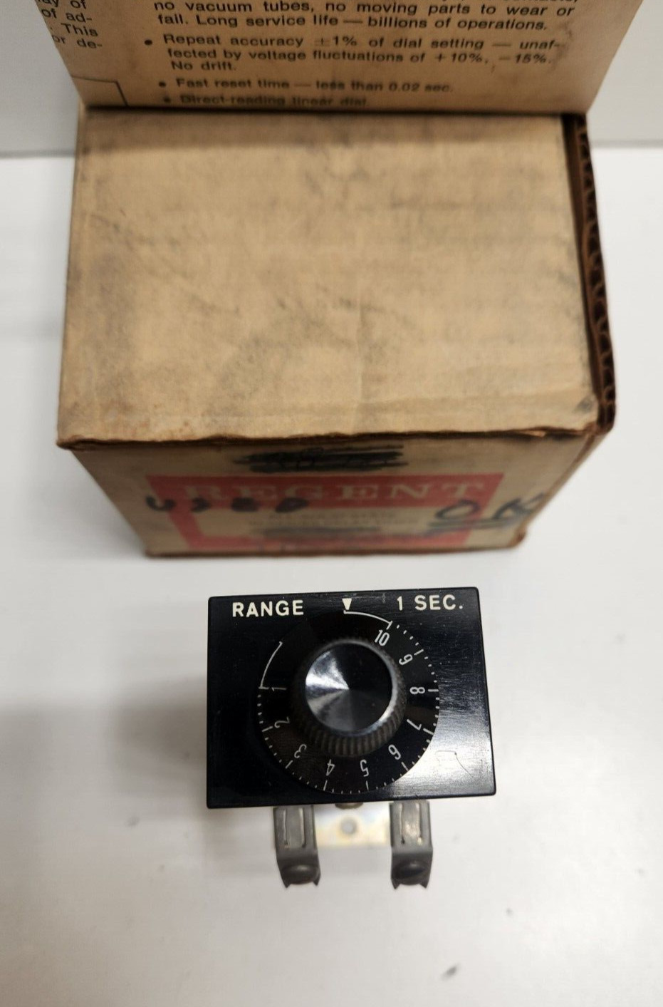 GUARANTEED! REGENT 115V 1 SEC SOLID STATE TIMER TM-3820