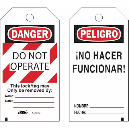 Condor Cndr-51511-7 Lockout Tag, Danger, Polyester, 3 In Width, 5 3/4 In