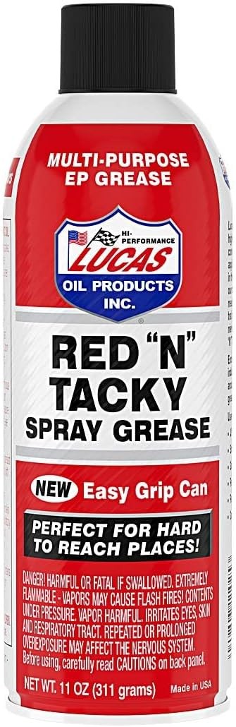 Lucas Oil 11025 Red “N” Tacky Easy Grip Aerosol Spray – 11 Ounce