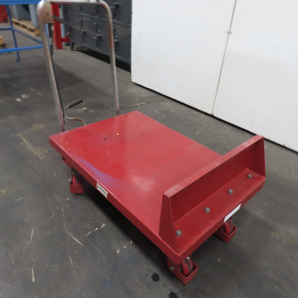 Uline 32″ x 24″ Manual Foot Pump Tilting Lift Table 660LBS Capacity