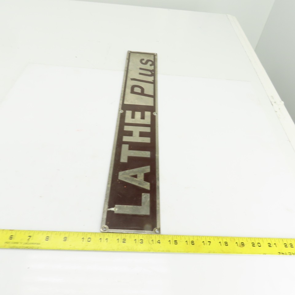Lathe Plus 22-1/4″ x 3-1/2″ Aluminum Machine Name Legend Plate