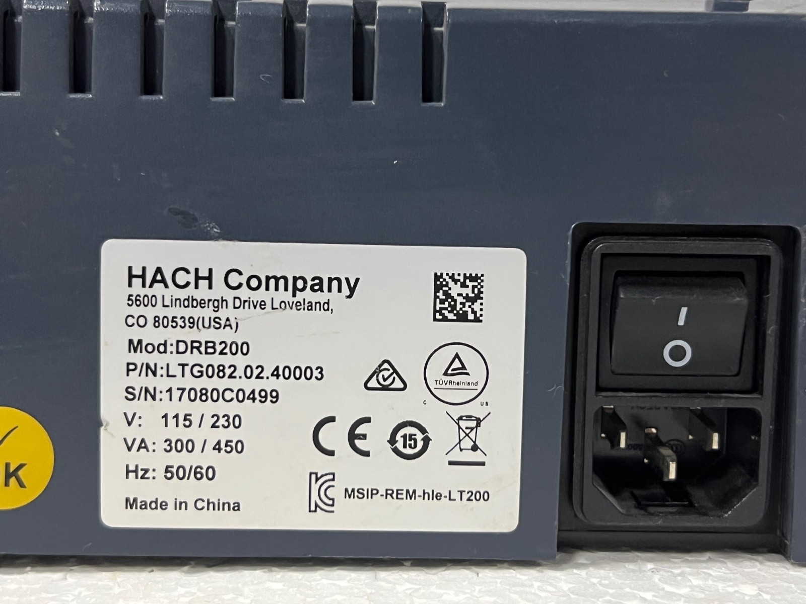 Hach DRB200 Digital Reactor Single Block LTG082.02.40003