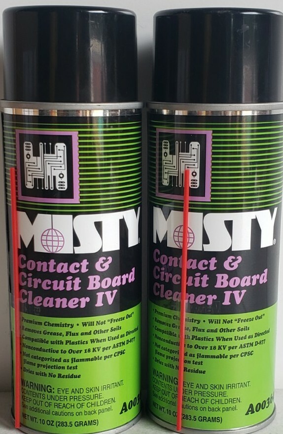 2 MISTY A00369 Contact & Circuit Board Cleaner IV Spray Aerosol Can 10oz