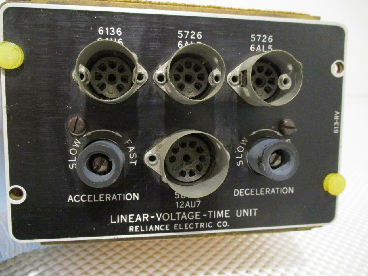 ONE USED RELIANCE LINEAR-VOLTAGE-TIME UNIT 0-50005-R.