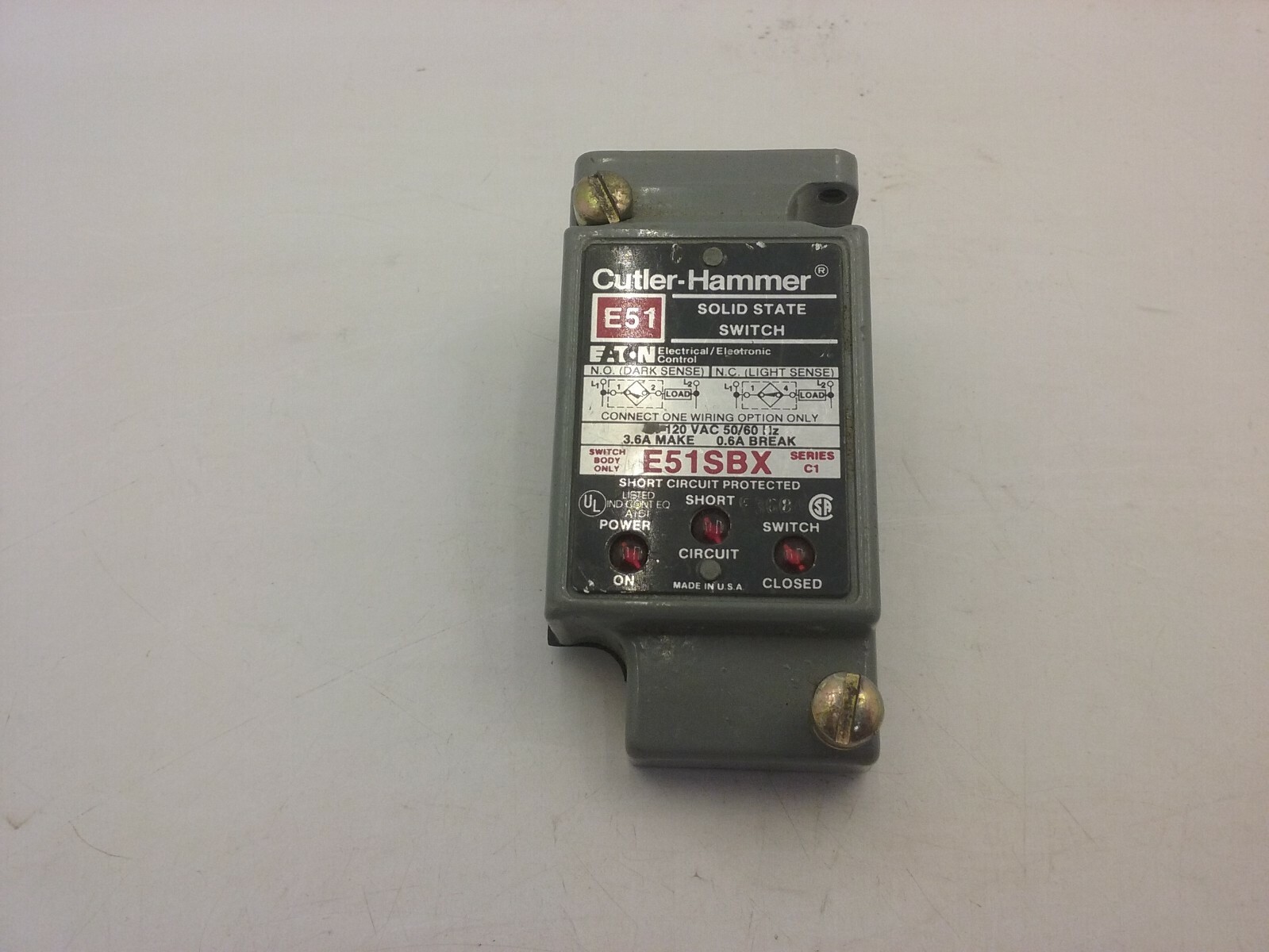 CUTLER HAMMER E51SBX SOILD STATE SWITCH BODY ONLY SERIES C1