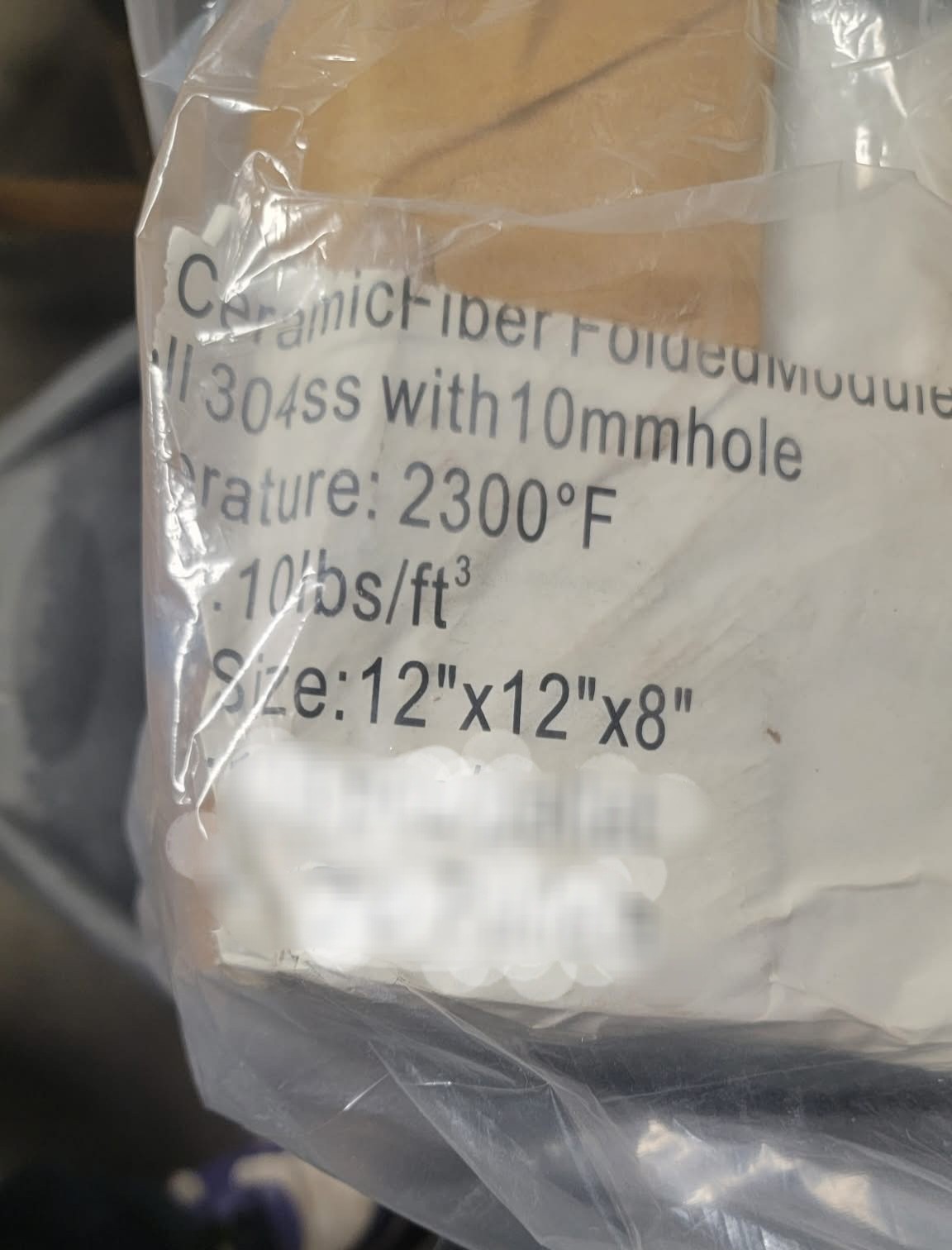 Ceramic Fiber Folded Module 12x12x8 2300⁰ metal melt Kiln Forge Insulation