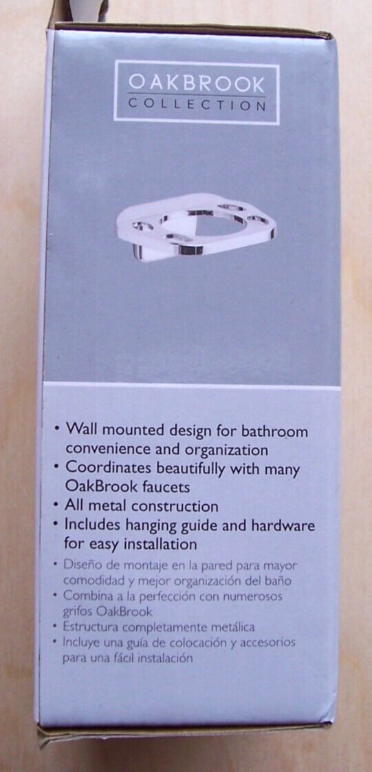 OakBrook Polished Chrome Toothbrush and Tumbler Holder