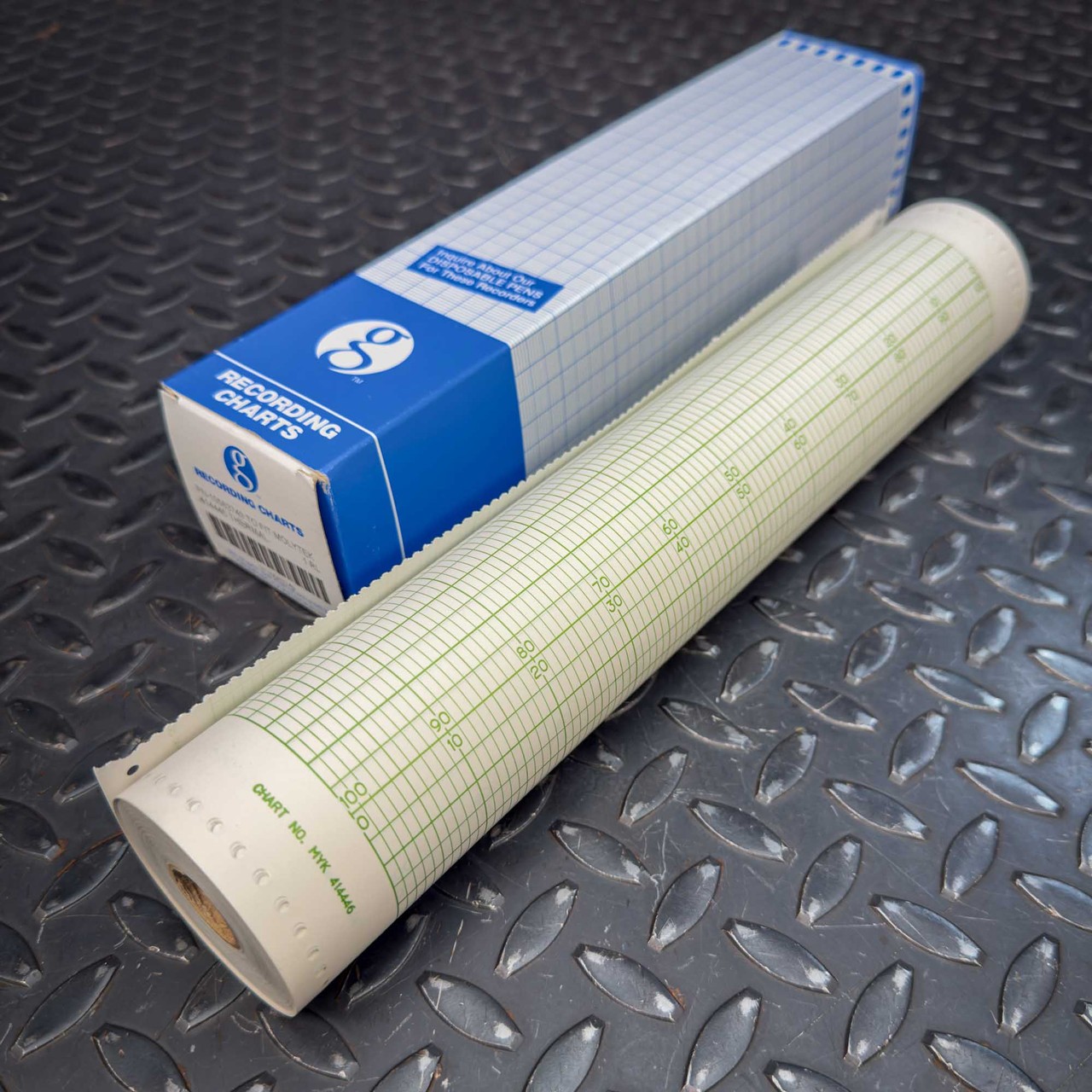 12″ x 100′ Chart Recorder Roll for Molytek 414446, Graphic Controls 10583749