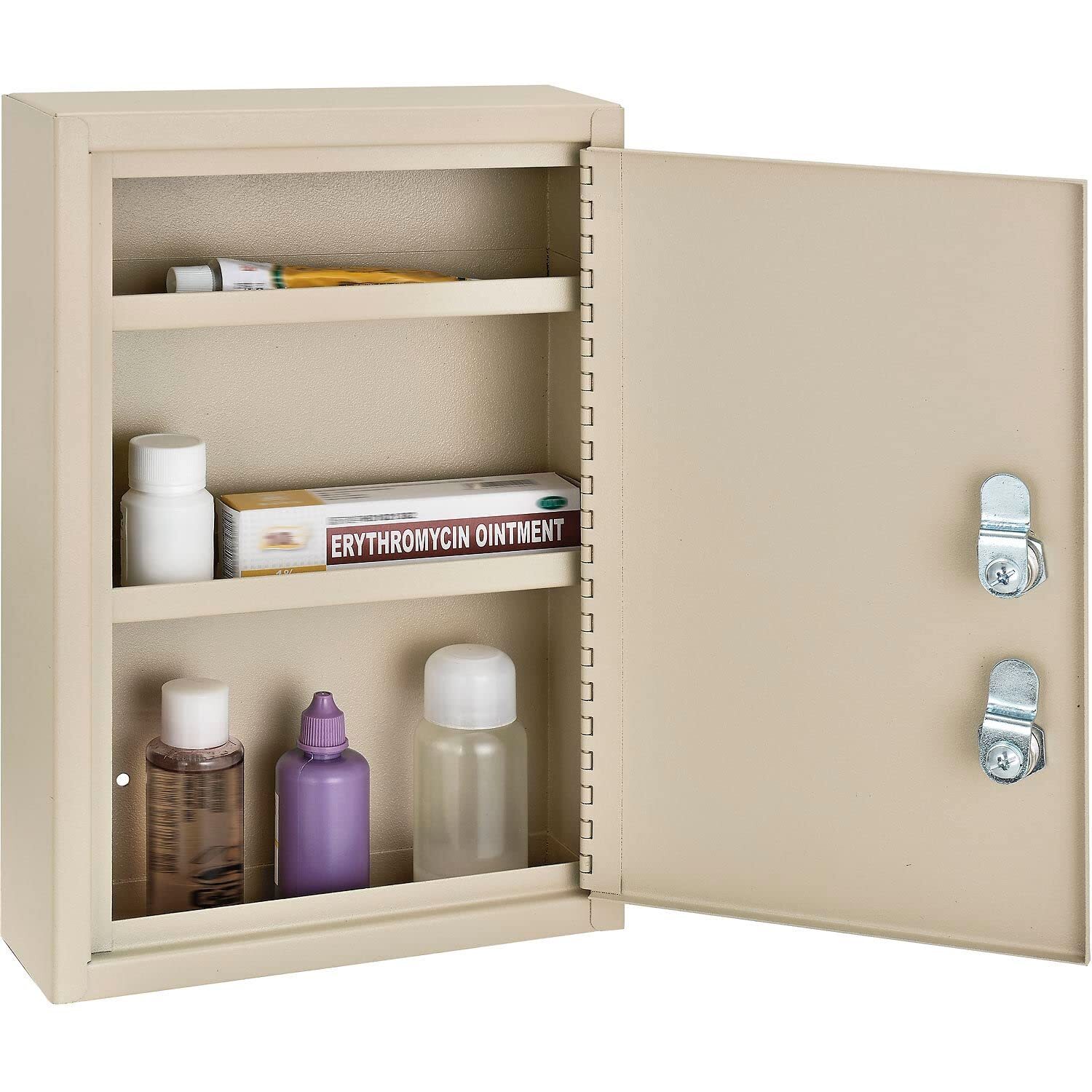 Global Industrial Medical Security Cabinet 8″W x 2-5/8″D x 12-1/8″H Dual Key