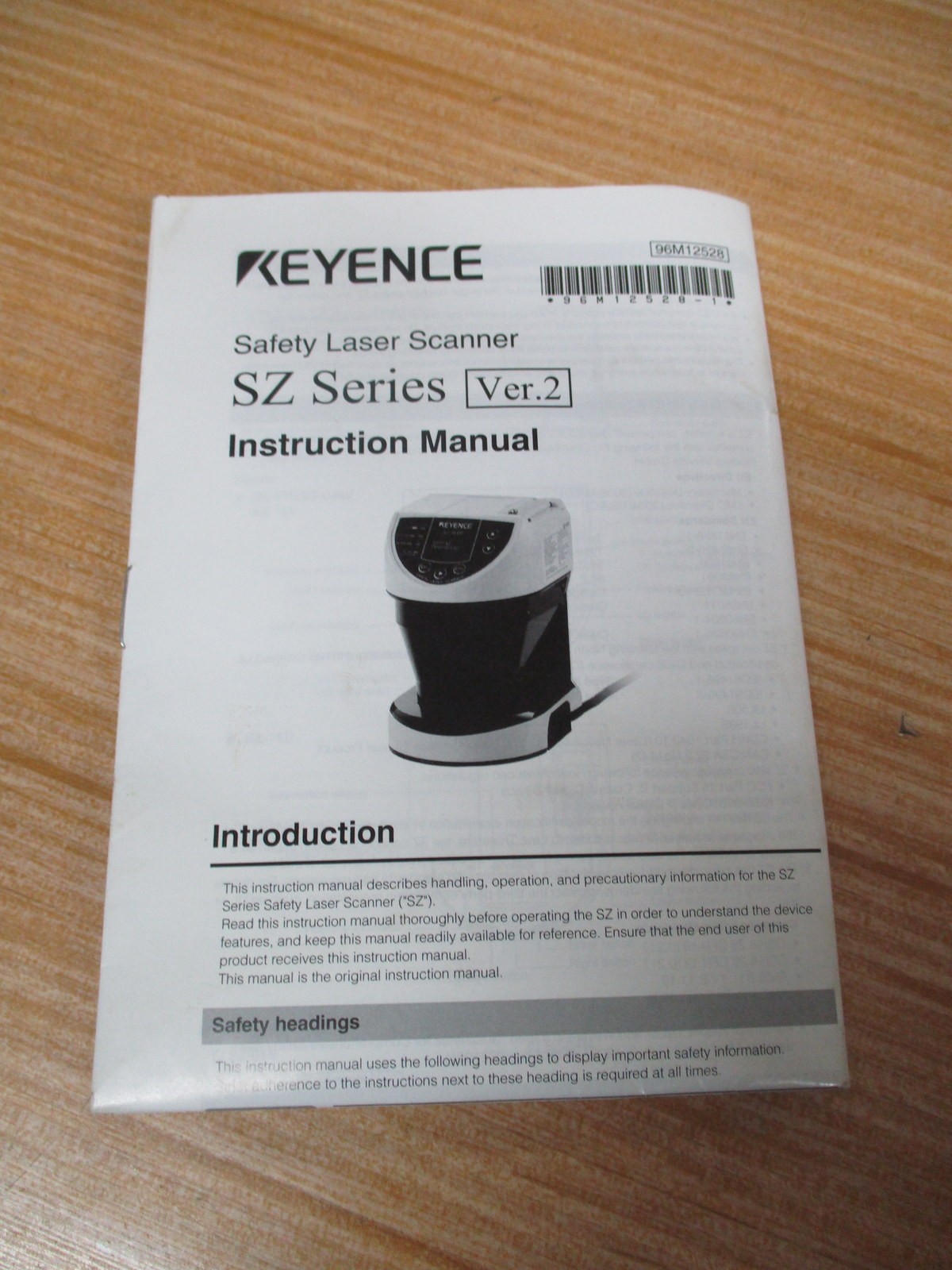 Keyence 96M12528 Safety Laser Scanner Instruction Manual