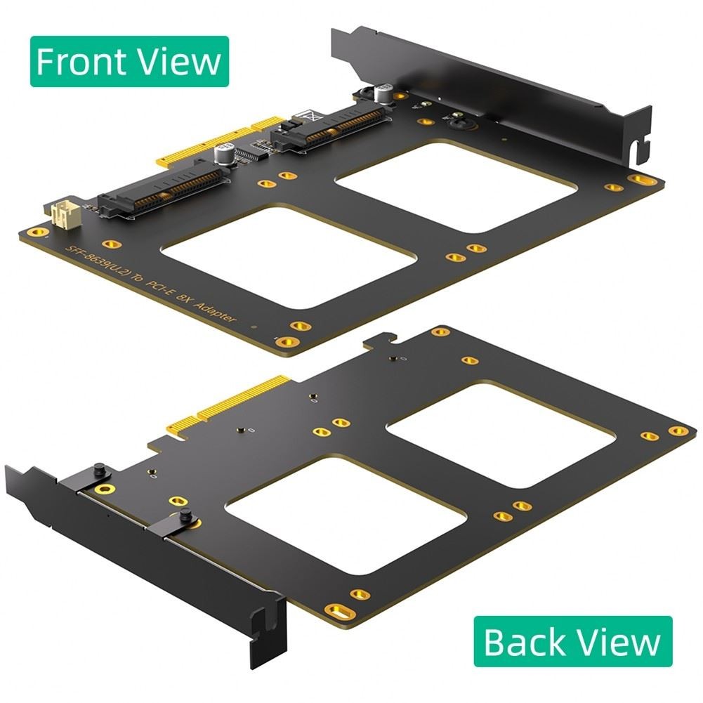 Dual U2 SSD to PCIe 40 X8 Adapter Support 2 X or Soft