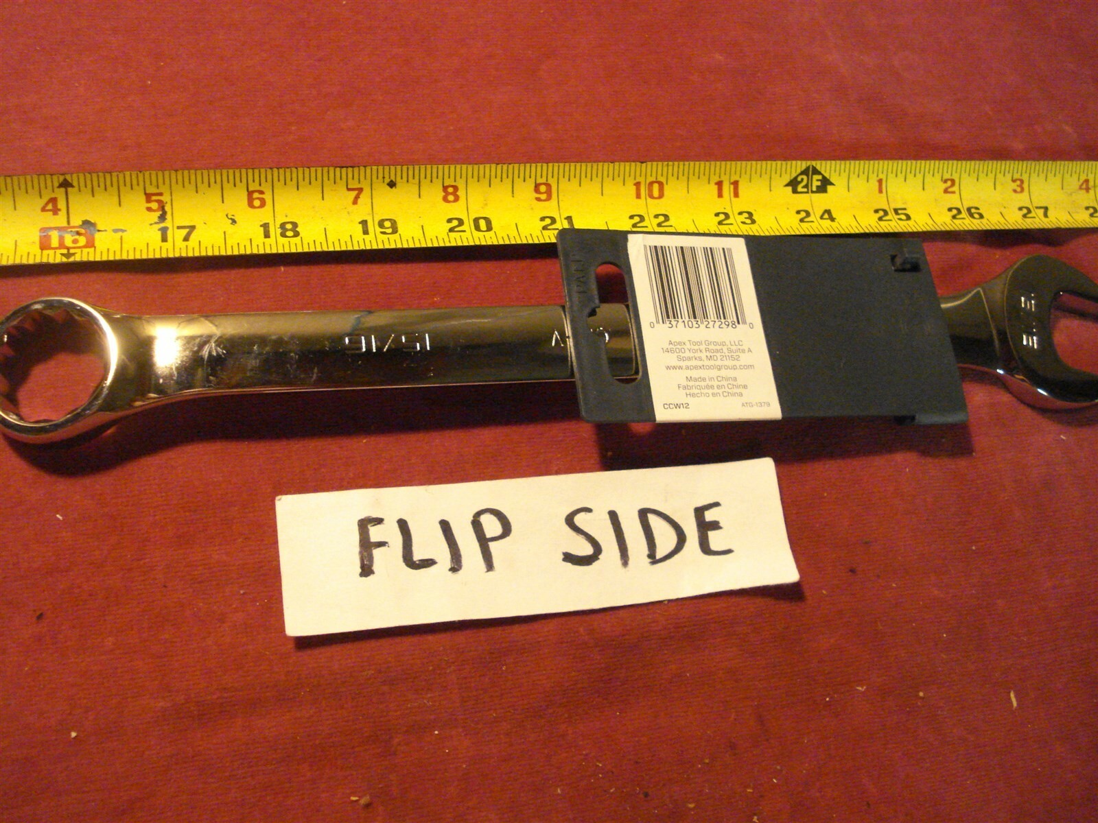 (1596.) Combination Wrench 15/16″ Long Pattern Chrome Plated- Fully Polished