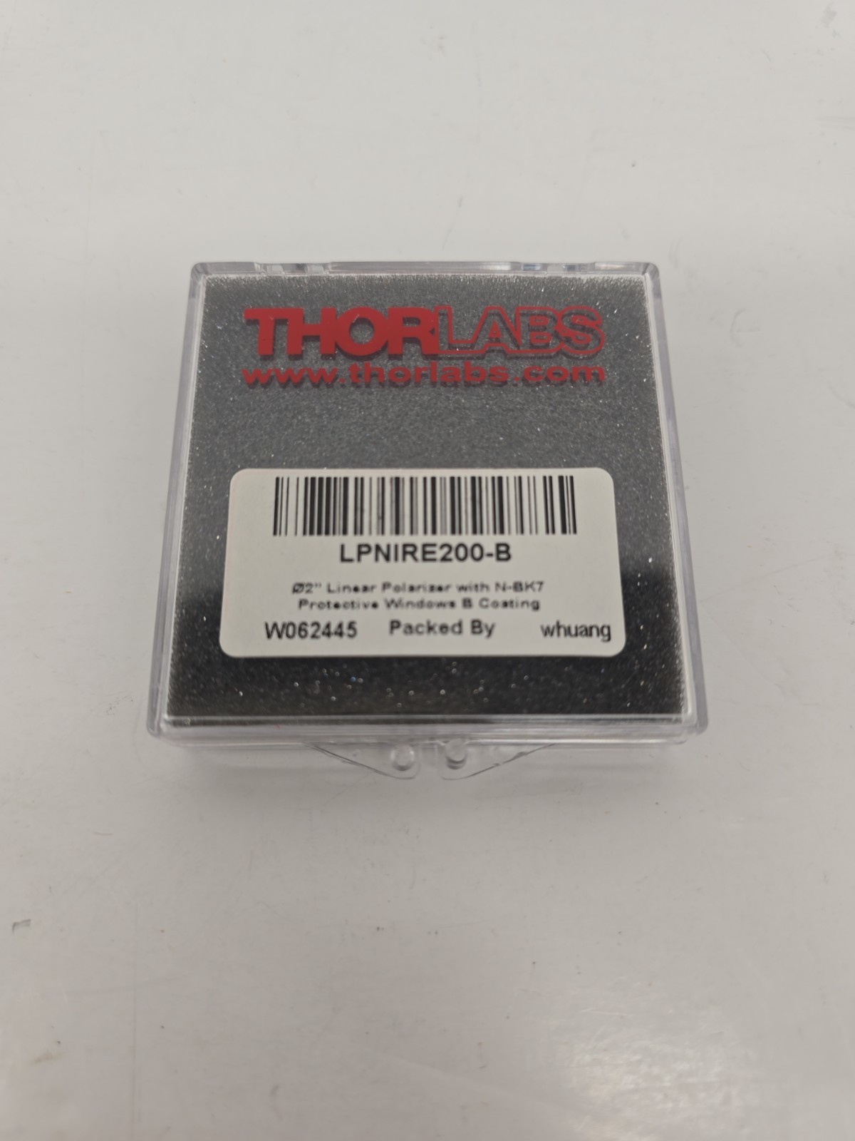 ThorLabs LPNIRE200-B 2″ linear Polarizer with N-BK7 Protective Windows B Coating