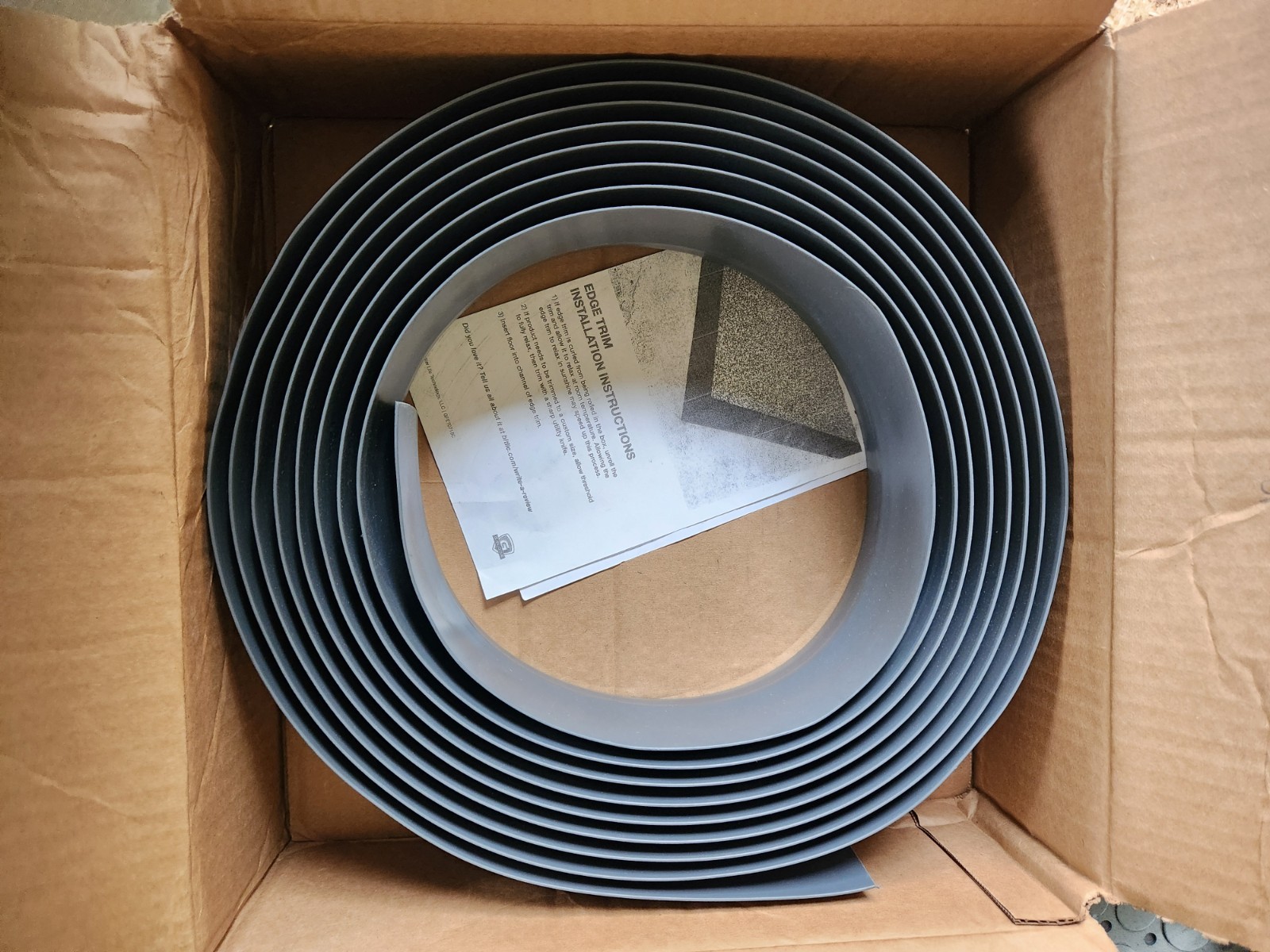 25 ft. Length Slate Grey Mat Edge Trim GFEDGE25SG