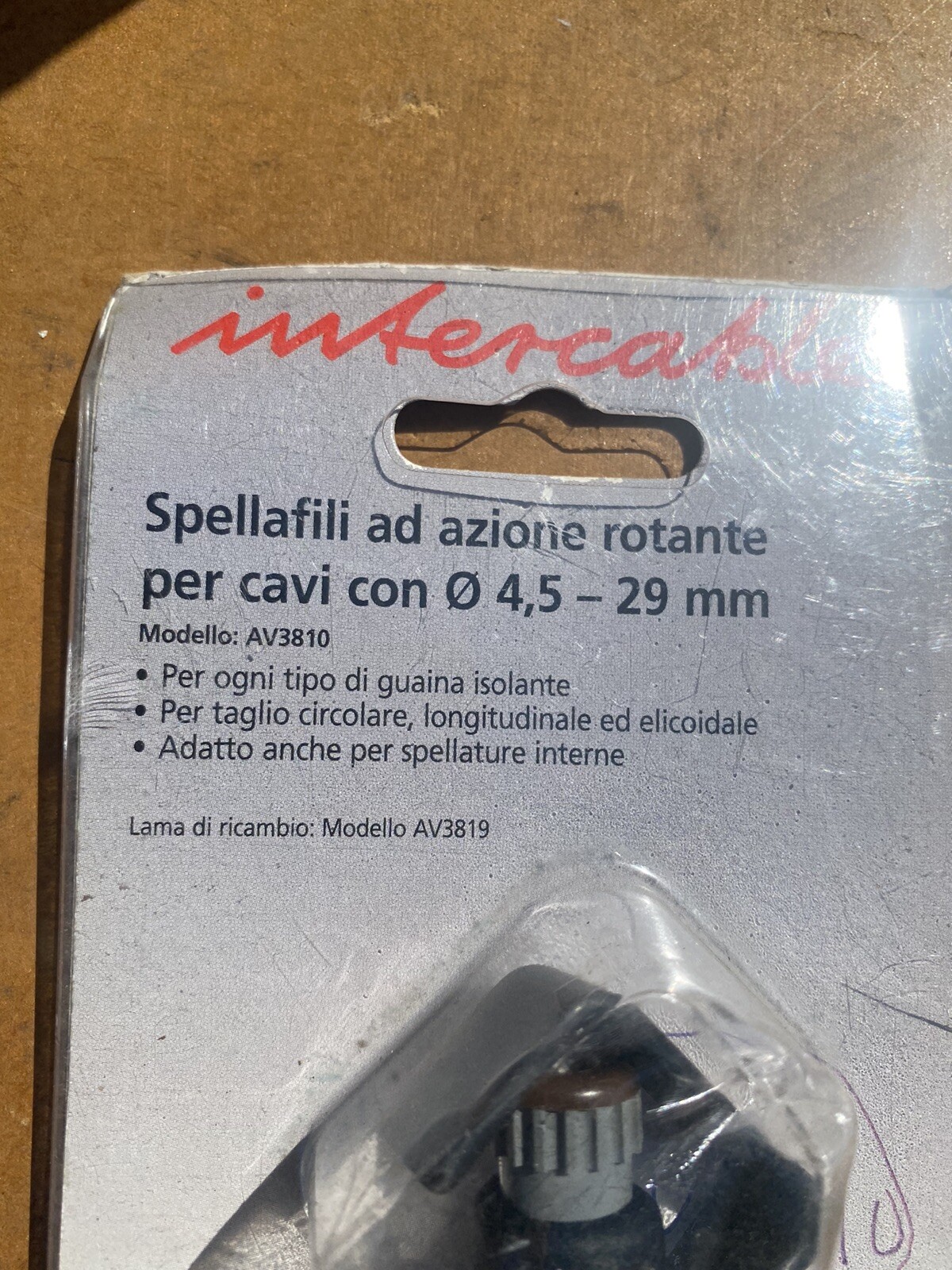 Inter cable Cable Wire Stripper 4.5-29mm 138 mm Length.AV 3810. New. Free Ship.