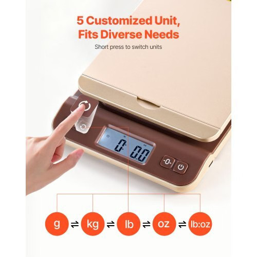 Digital Shipping Postal Scale, 0.1 oz High Accuracy, 88 lbs Postal Scale with Ho