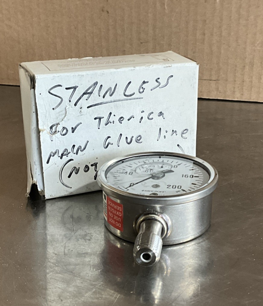 Ashcroft Gauge 200 Psi 1008 Welded AISI 316 Tube & Socket