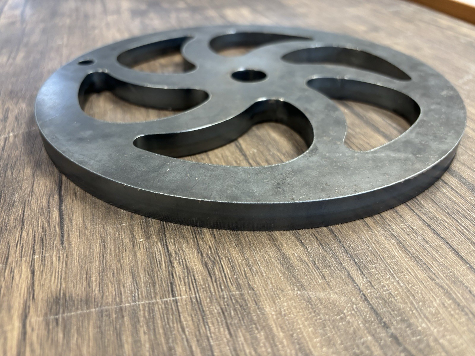 9” OD Hand Wheel Laser Cut From 1/2” Steel Plate