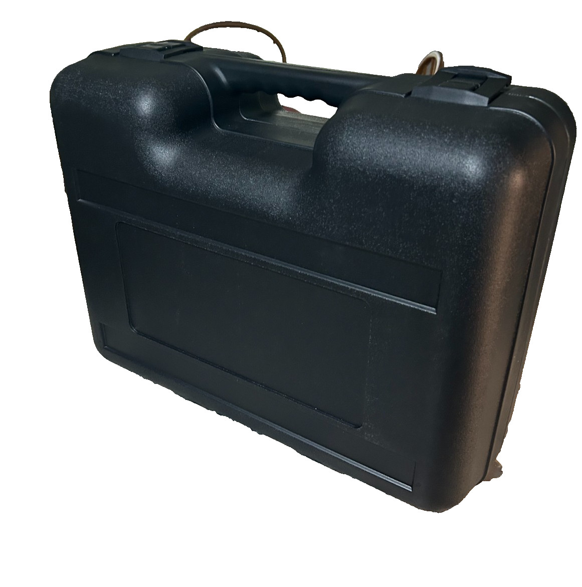 Padded Hard Side Plastic Black Carrying Case 19x15x8