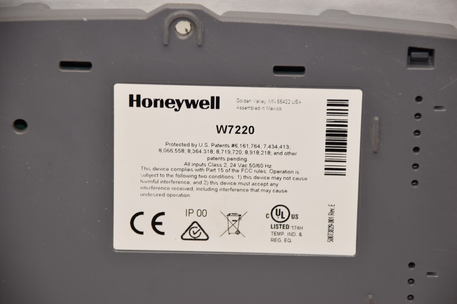 HONEYWELL W7220A1000 Software Ver 1.14 Economizer Controller