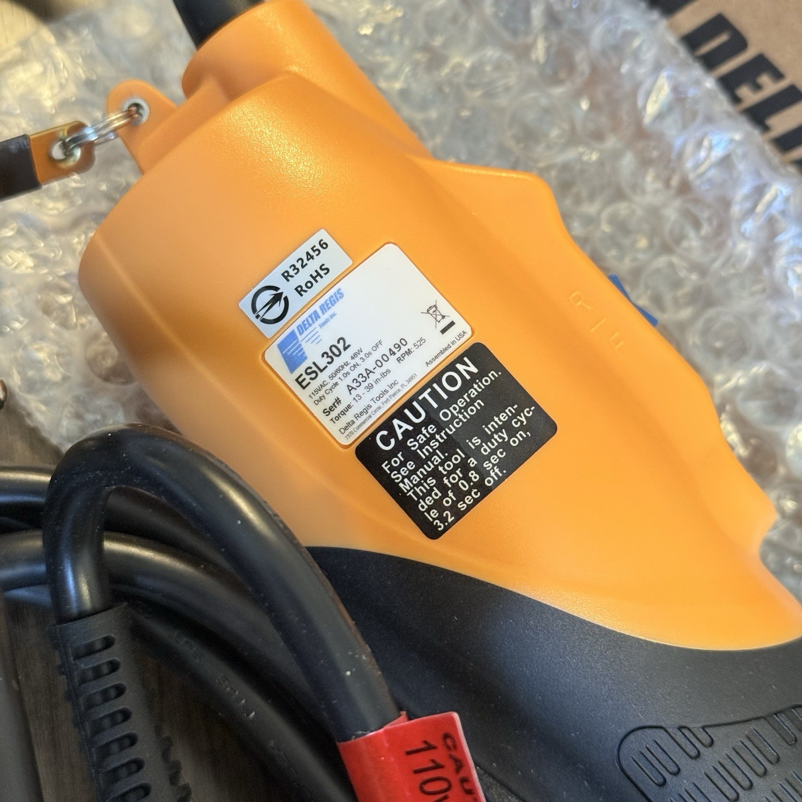 NEW Delta Regis ESL302 Electric Torque Screwdriver 13-39 in-lb