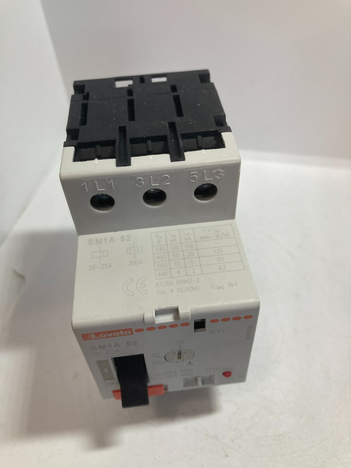 LOVATO 11SM1A52 MOTOR PROTECTION CIRCUIT BREAKER 400V 20-25A NNB