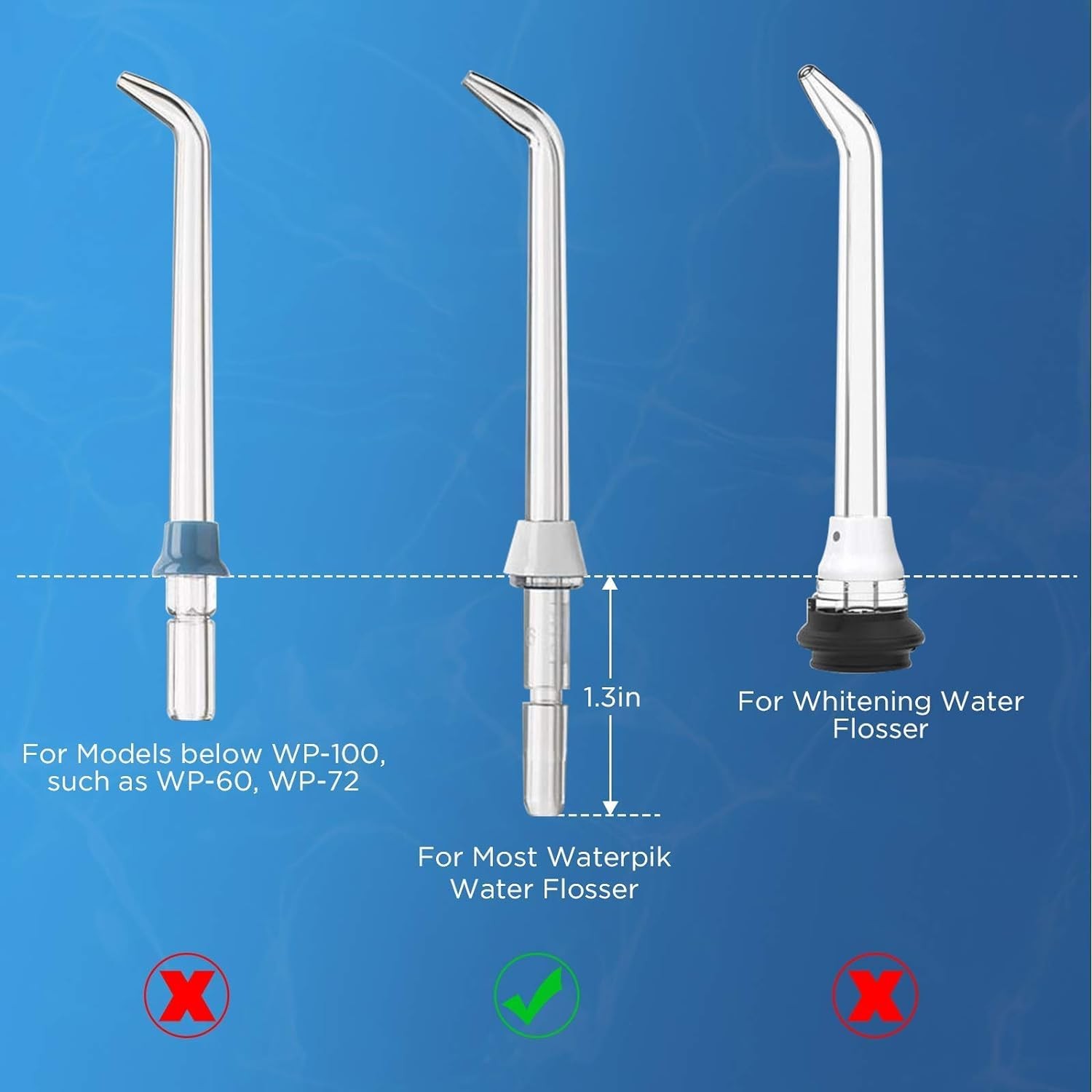 Water Flosser Replacement Tips for 6 Count (Pack of 1), 6 Classic Jet