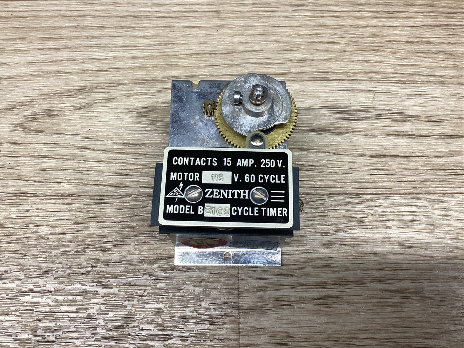 ZENITH MODEL B 1 CYCLE TIMER 15 AMPS 250V #800F130*CO
