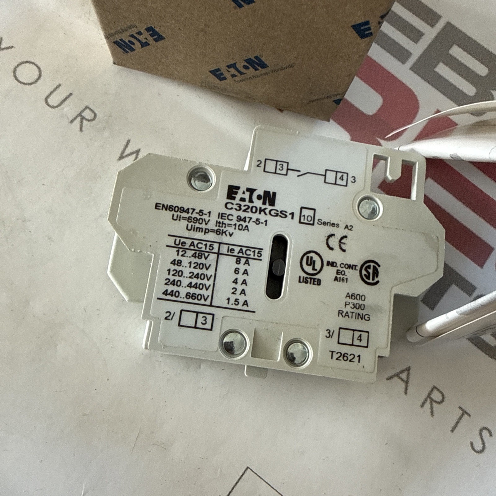 EATON CUTLER-HAMMER AUXILIARY CONTACT C320KGS1 NEW