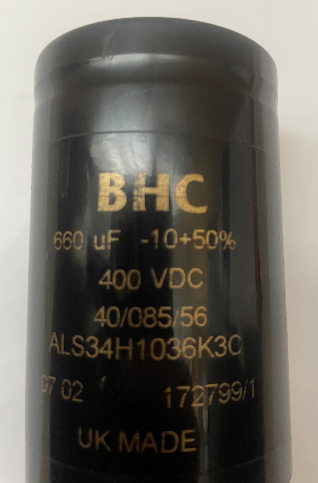 New – Old Stock BHC 400 VDC Electronic Capacitor ALS34H1036K3C