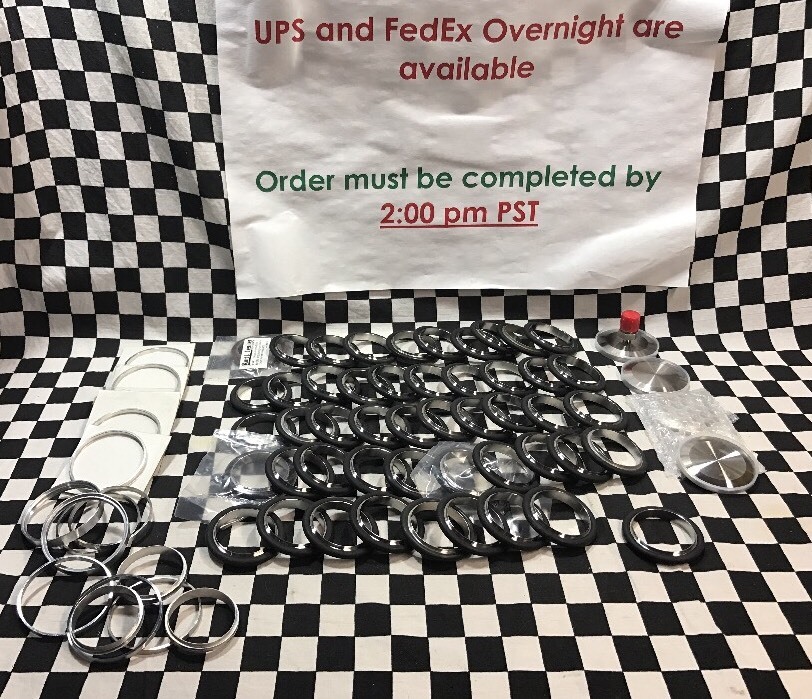 MDC VACUUM NW40 Blank Cap, NW40 to 1/4″, CENTERING RING, BIG LOT #136AF