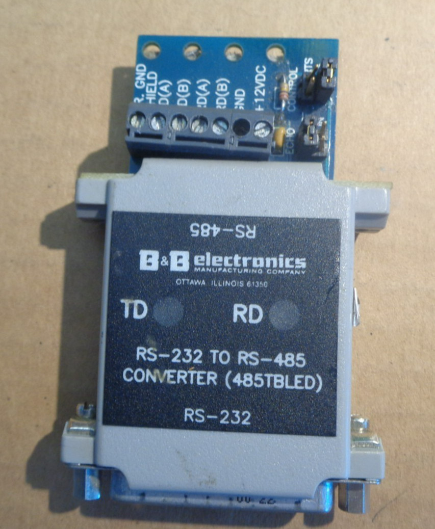 B & B ELECTRONICS Model 485TBLED RS-232 TO RS-485 CONVERTER