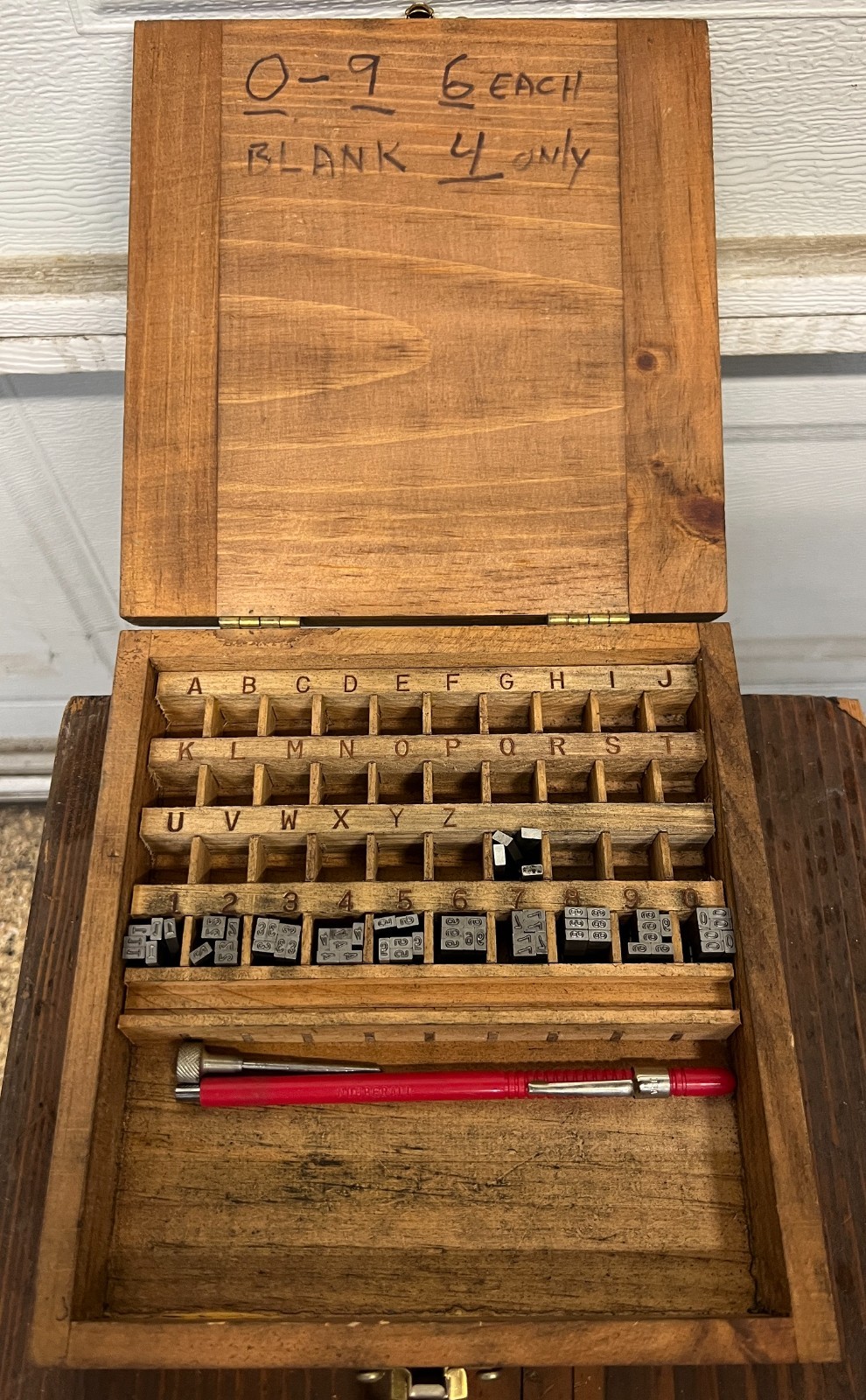 Numberall Model 98 Marking Platform Hammer Stamp with 0-9 Numeric Stamps