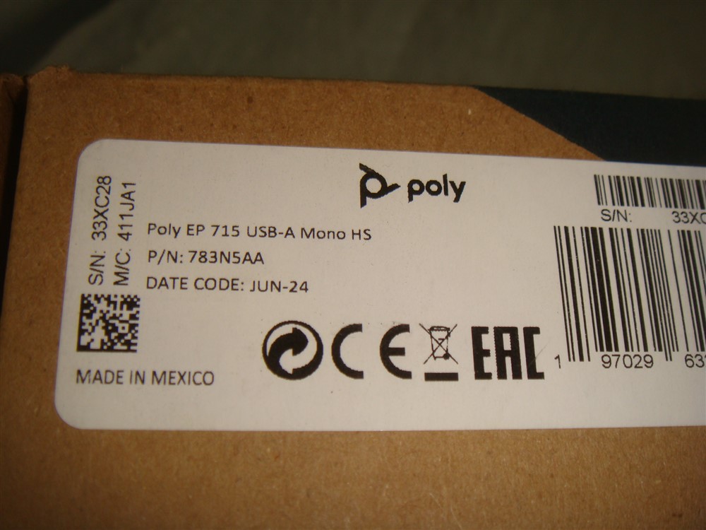 POLY PLANTRONICS ENCOREPRO 715 USB-A MONOAURAL HEADSET HW715