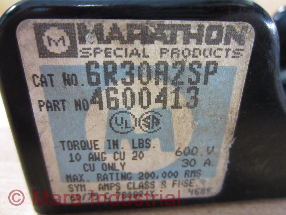 Marathon 6R30A2SP 4600413 Fuse Block 2 Pole 30 Amp