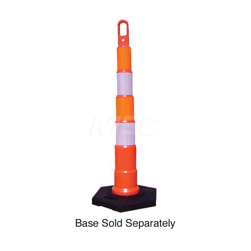 VizCon 46164-CHIP Rigid Cone: Polyethylene, 42″ OAH, Orange Reflective Bands