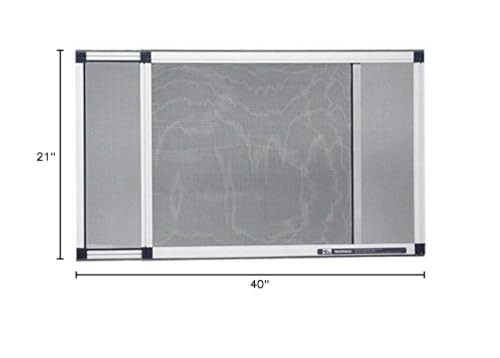 Fenestrelle Expandable Window Screen – 15″ H Medium (15″ H x 21″-40″ W), Gray