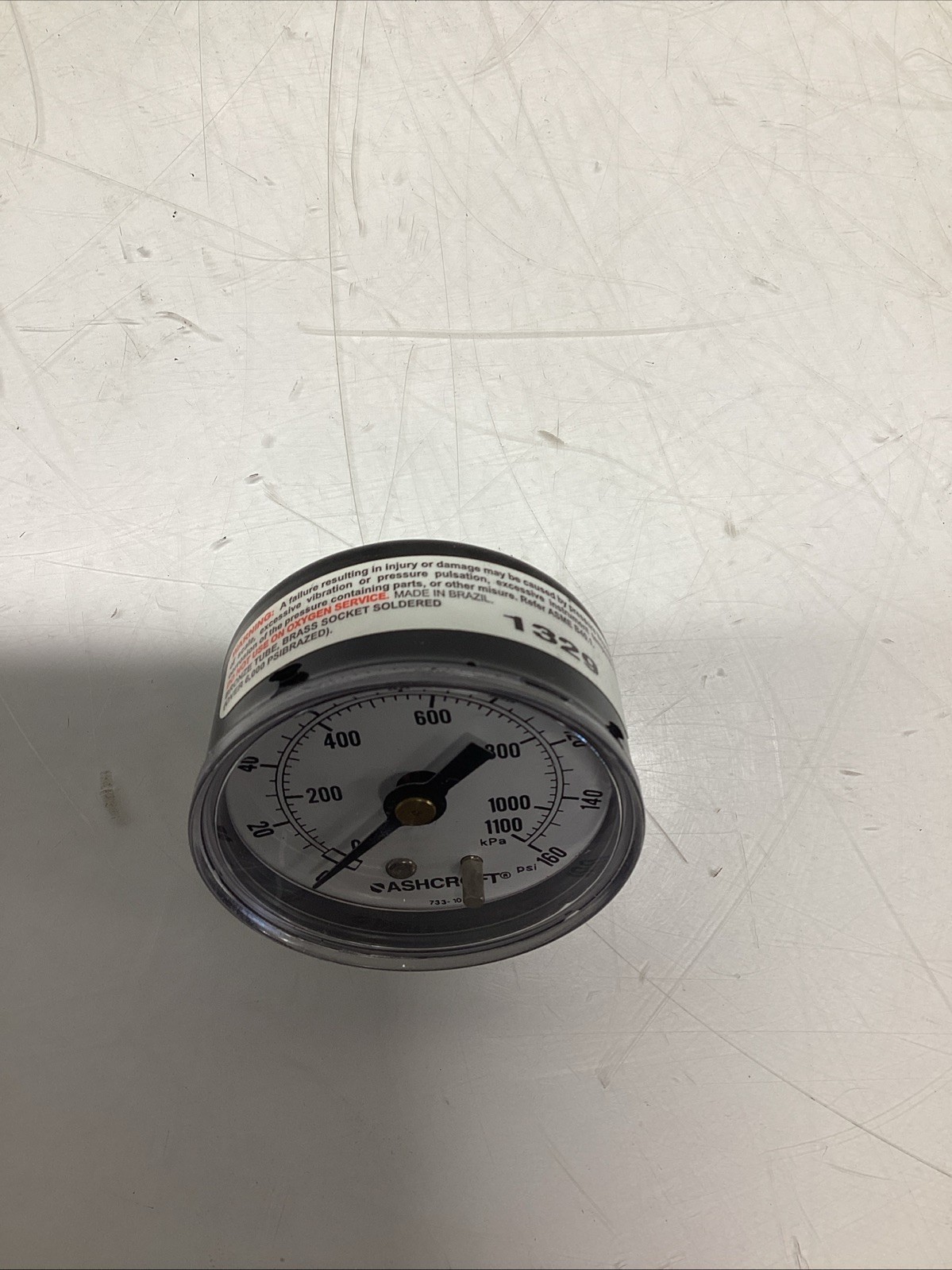 ASHCROFT 20W1005H02B160 0-160PSI T-196