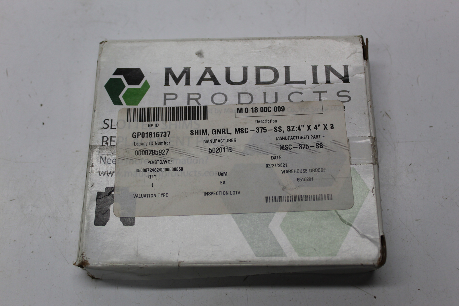 MAUDLIN PRODUCTS GPO01816737 SHIM NSMP