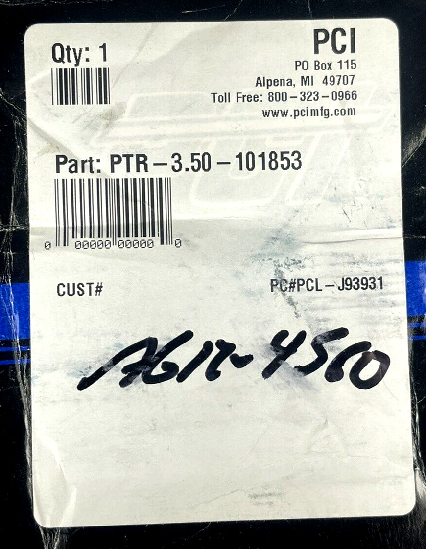 PCI ProCal PTR-3.50-101853 Track Roller Bearing 1/2″ Rubber Coat, 4-1/2″ 4.50 OD