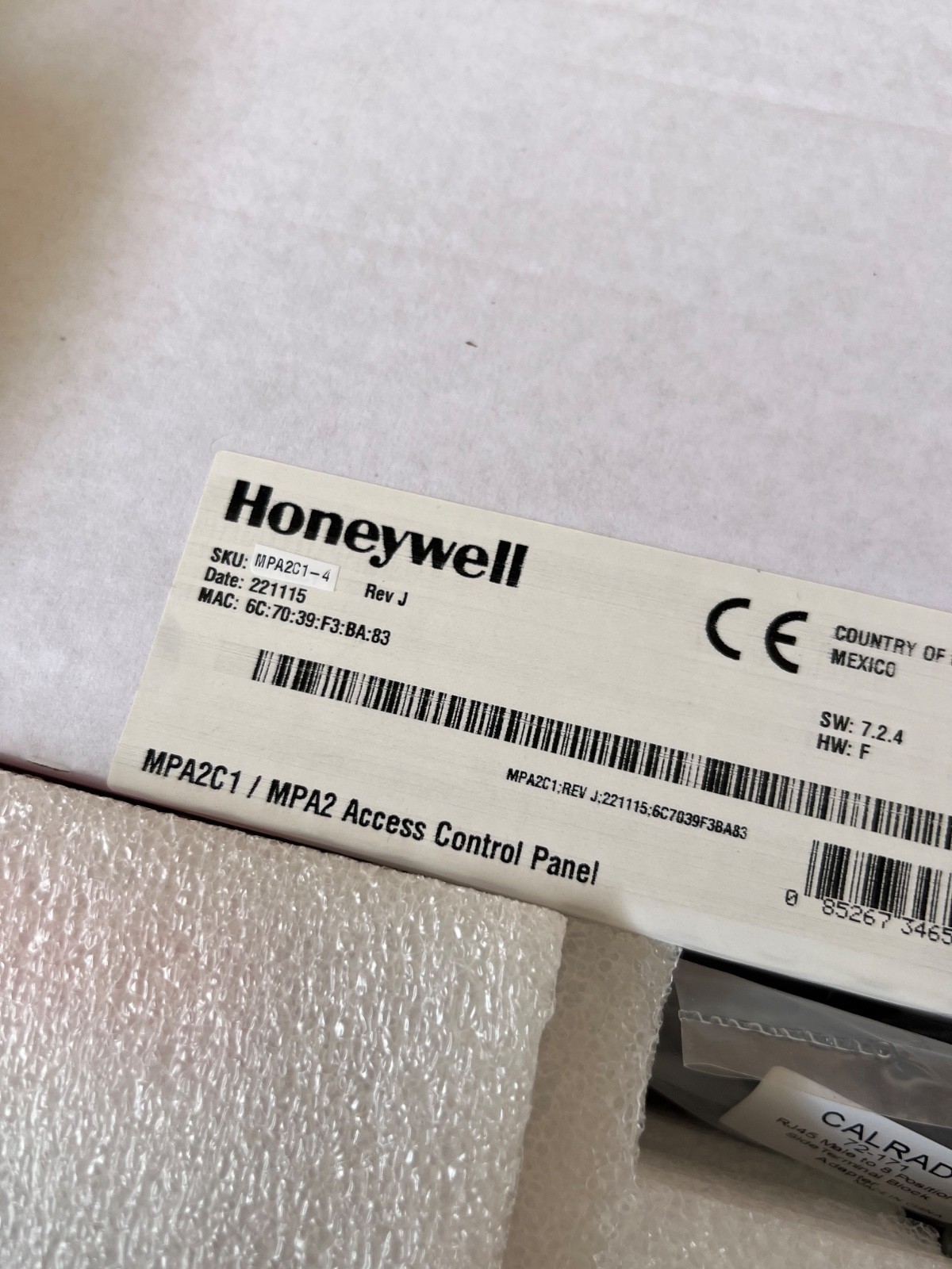 Honeywell MPA2ENCME Access Control Panel