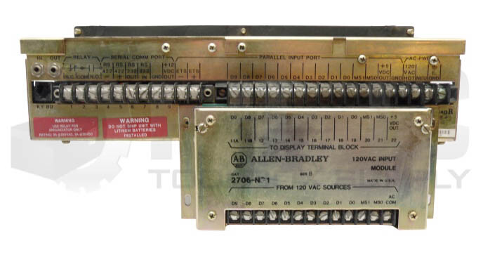 ALLEN BRADLEY 2706-B21J8 SER E DL20 OPERATOR INTERFACE W/ 2706-NG1 MODULE