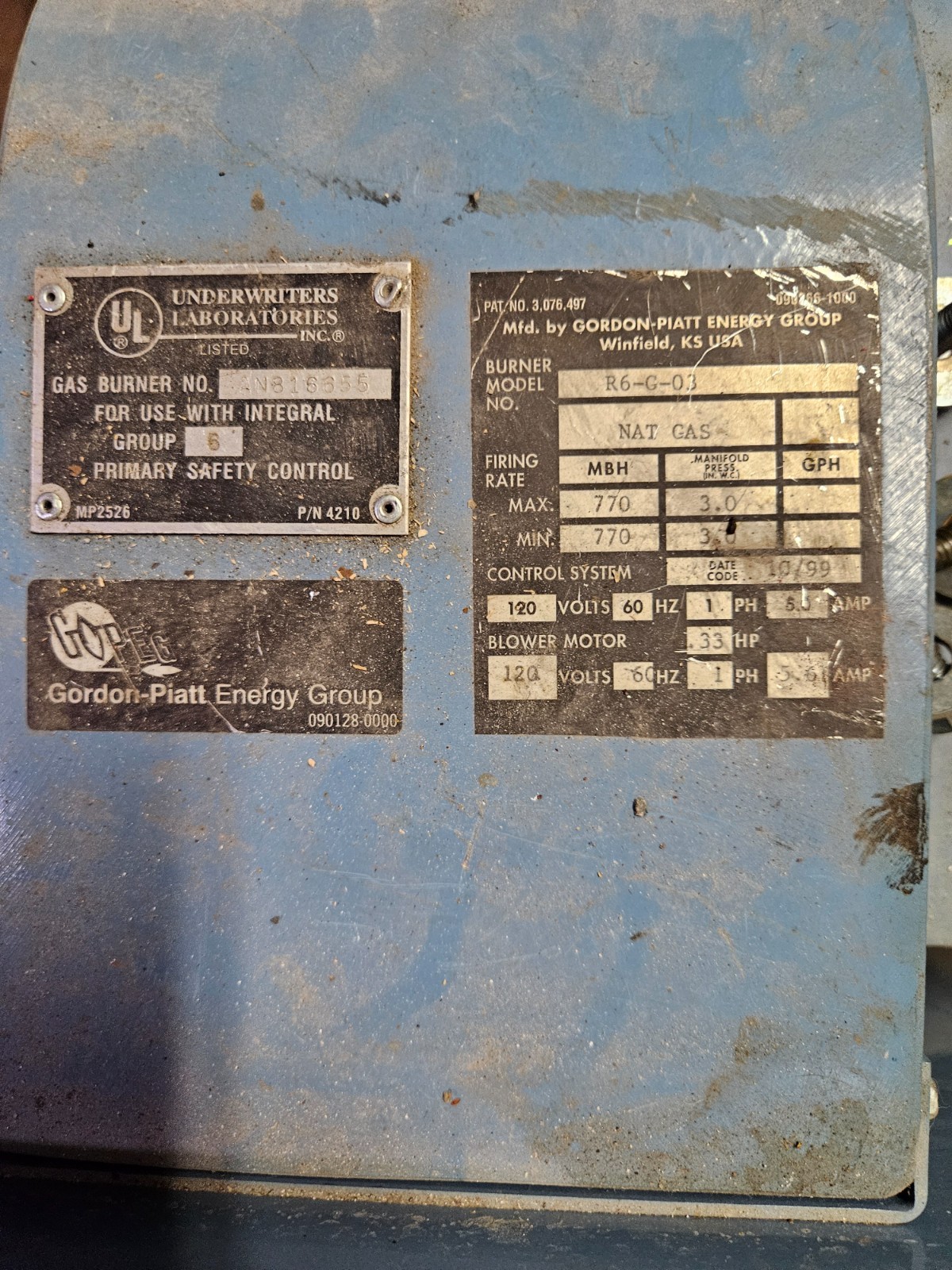 Gordon-Piatt Energy Group Natural Gas Burner