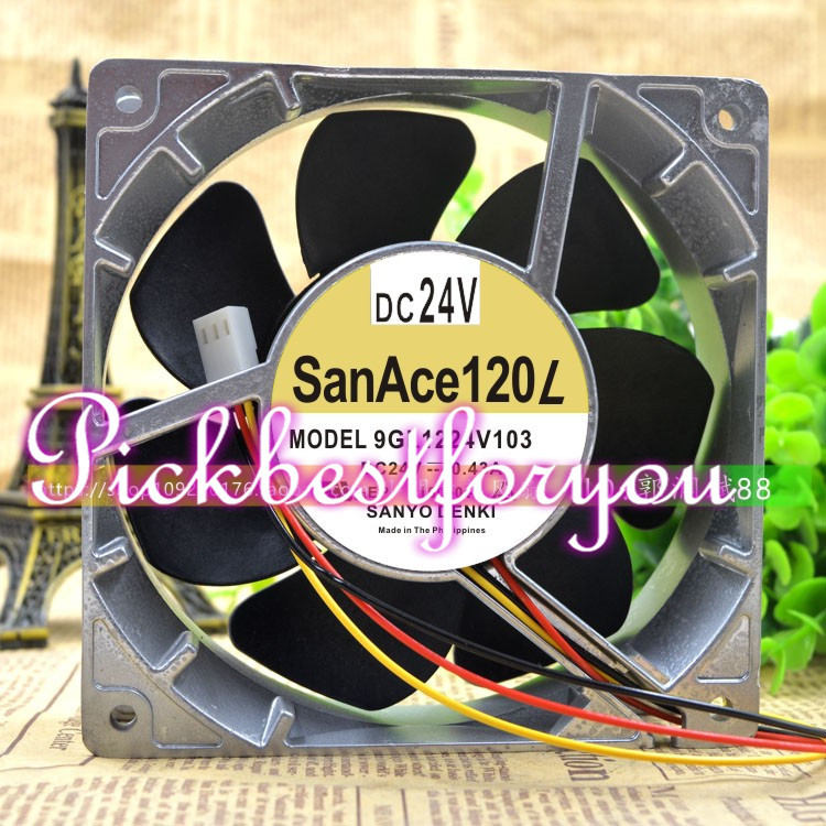SANYO 9GL1224V103 DC24V 0.43A 120*120*38mm Aluminum frame cooling fan #M811A QL