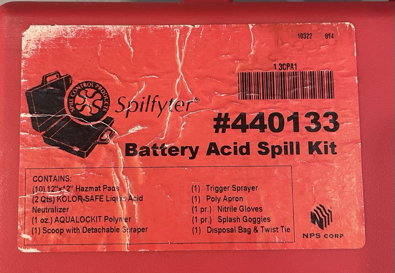Spilfyter Grab & Go Battery Acid Spill Kit #440133
