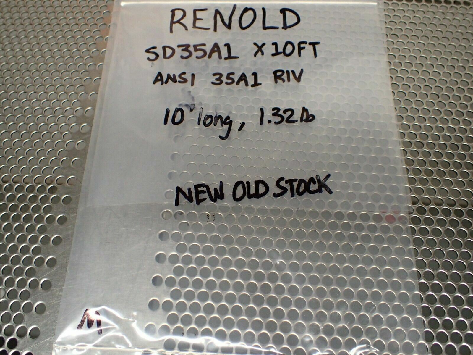 RENOLD SD35A1 X10FT ANSI 35A1 RIV 10Feet 1.32lbs Standard Duty Chain New In Box