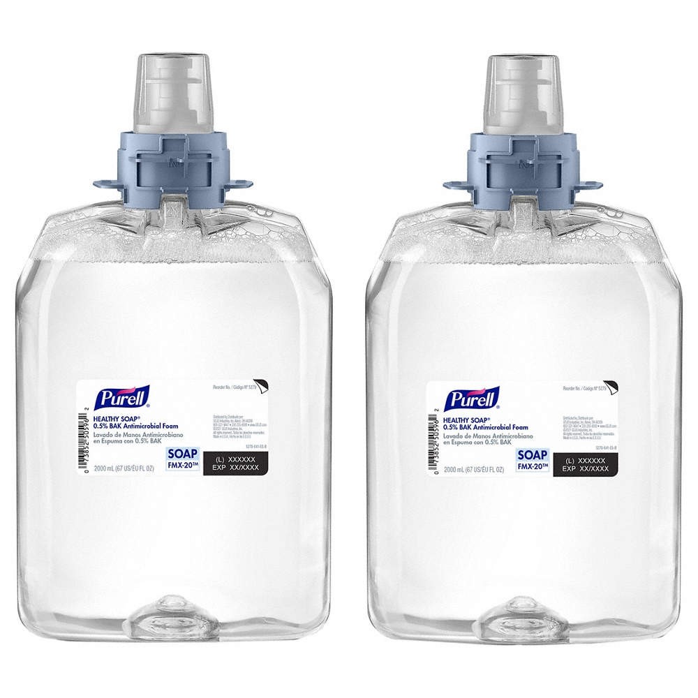 PURELL Hand Soap,CLR,2000 mL,Light,PK2 444M52