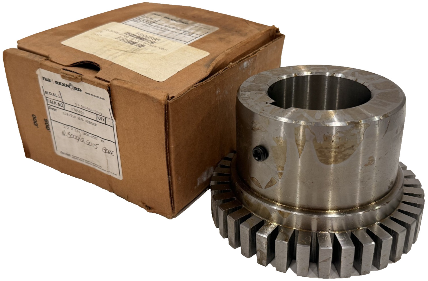 NEW FALK REXNORD 0765006 1080T10 HUB 2.5000 X 2.5015 BORE