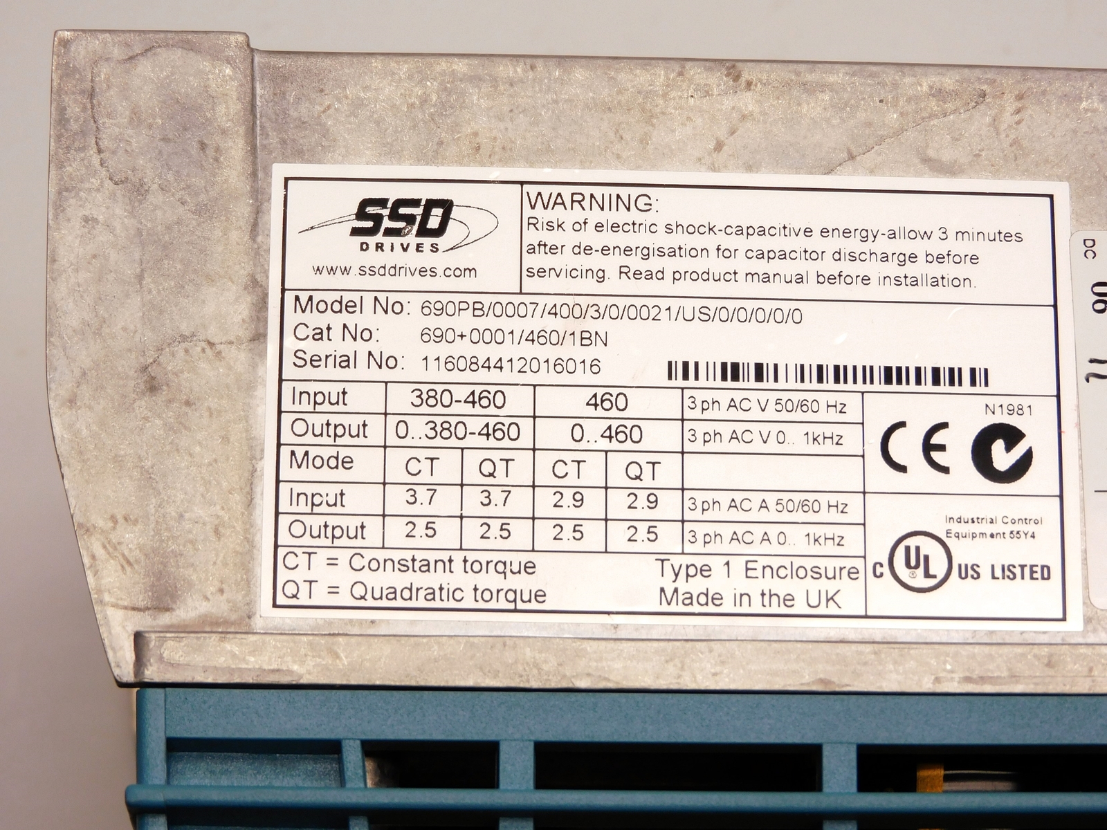 SSD 690PB/0007/400/3/0/0021/US/0/0/0/0/0 (AS PICTURED) UNMP