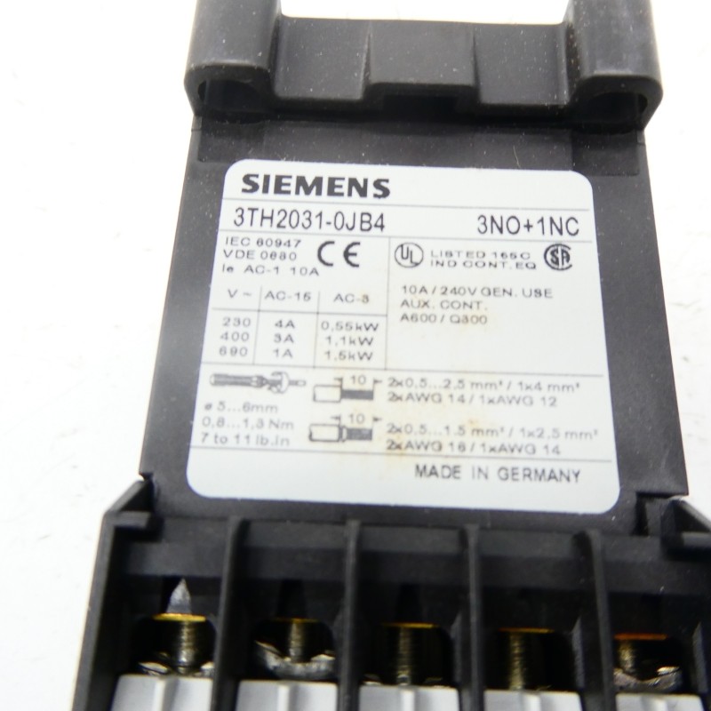 SIEMENS 3TH2031-0JB4 240V 10A NSMP